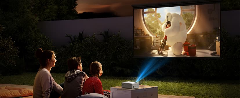 Native 1080P Projector with 5G WiFi Bluetooth and Tripod, 4K Supported Portable Home and Outdoor Movie Projector, Max 300" Display, Compatible with TV Stick, HDMI, Phone