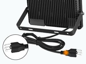 Onforu 100W Flood Lights Outdoor, 9000lm Bright LED Work Light with Plug, 6500K Daylight White LED Flood Lighting, IP66 Waterproof Security Yard Lights for Yard Garage Stadium 2 Pack