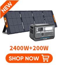 ALLWEI 300W Solar Generator with 100W Solar Panel Included, 280Wh Portable Power Station with AC Outlet USB Port, Solar Powered Battery Generator for Outdoor Camping, Home Backup, Power Outage
