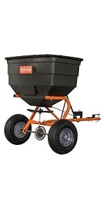 Agri-Fab 45-0463 130 lb. Tow-Behind Lawn & Garden Broadcast Spreader for Seed,Fertilizer,Salt,Ice Melt; Easy to use Flow Control from Seat of Riding Lawn Mower