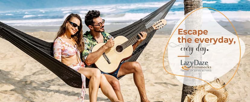 Lazy Daze Hammocks10.5 FT Handwoven Mayan Family Hammock with Portabl Carry Bag and for Outside Outdoor Patio Backyard Poolside, 550 LBS Weight Capacity,Gray