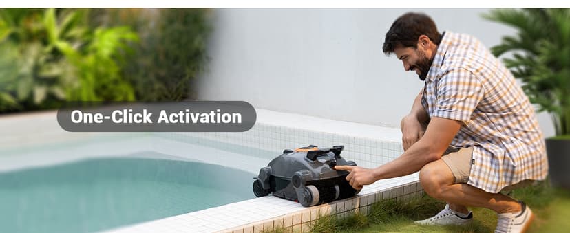 Pivot Cordless Robotic Cleaner,Wall Climbing,Extended Battery Life,Self-Parking,Automatic Pool Vacuum for Inground Pools up to 1,100 Sq.ft,Gray