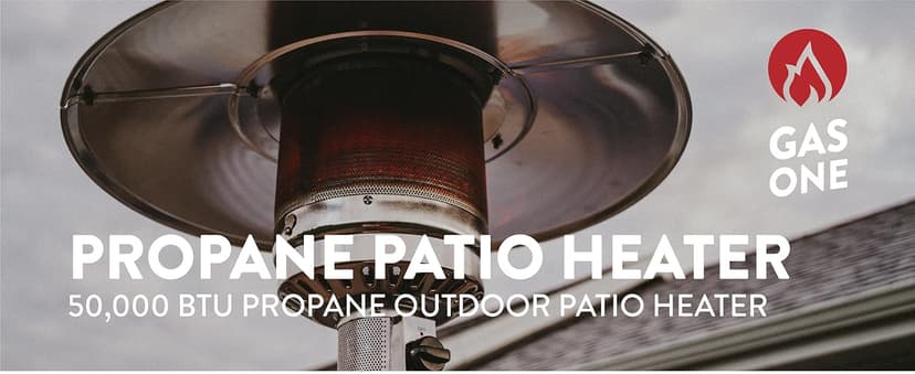 GasOne PH-8000 Outdoor Heaters for Patio – 50,000 BTU Propane Heater Outdoor for Backyard, Terraces, Home Garden – Heavy Duty Gas Powered Outdoor Patio Heater Portable Propane Heater with Wheels