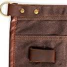 Luchuan Waterproof Waxed Canvas Tool Apron With the Adjustable Genuine Leather Belt (Black)