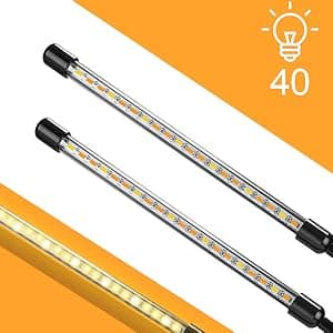 bseah Grow Light Plant Light Indoor Plants, Full Spectrum Clip Plant Growing Lamp, 10-Level Dimmable, Auto On Off Timing 3 9 12Hrs (2 Pack)