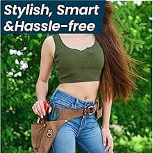 Leather Garden Utility Belt for Women - Florist Tool Holster, Gardening Apron - Gift Box Included, Hammer Holder