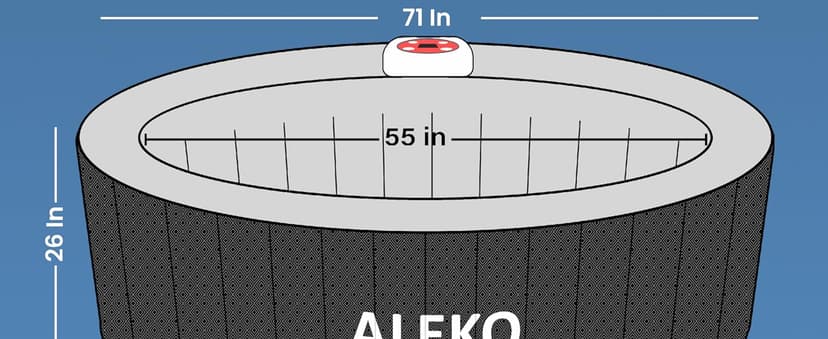 ALEKO Diamond 4-Person Inflatable Jetted Hot Tub | 120 Soothing Bubble Jets | Energy Efficient Cover | LED Lights with 7 Lights | 360-Degree Bubble Massage | 211 Gallon Water Capacity