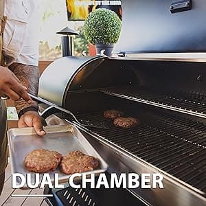 recteq DualFire 1200 Wood Pellet Smoker Grill, Wi-Fi Electric Pellet Grills, Dual Chambers for Hot and Fast + Low and Slow Cooking Grills
