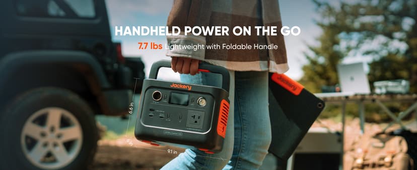 Jackery Solar Generator 240 v2 and 40W Mini Solar Panel 2024 New Version, 256Wh LiFePO4 Battery, 300W AC & 100W USB-C Output, Ultra Fast Solar Charging for Outdoors, Camping, Travel & Emergencies