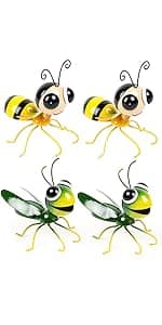 Metal Garden Decor Yard Art for Outside Set of 2 Cute Big Frogs Lawn Patio Ornaments Backyard Decorations Garden Gifts for Mom - (Yellow,Green)