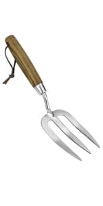Garden Trowel, Bend-Proof Stainless Steel Hand Trowel, Comfortable Grip Wood Handle Trowel Garden Tool, Large Shovel Head Gardening Trowel for Transplanting Seedlings, Weeding, and Planting