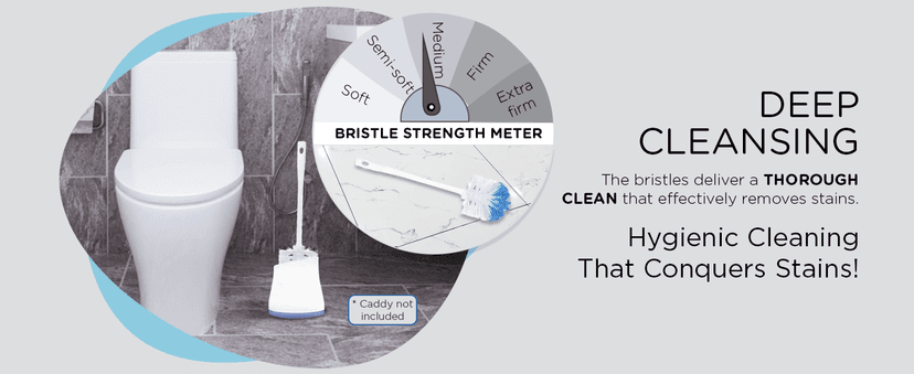 Lola Products “Classic” Toilet Brush, Durable Fiber Stiff Bristles, Bathroom Toilet Bowl Cleaner, Compact Size, Non-Scratch, Long-Lasting - 1 Pack