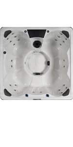 Aqualife Edgewater® Outdoor Hot Tub, Fit 6 Adults, 28 Massaging Jets, Cover Included, Ice Bucket Feature, Plug into Any Standard Outlet, Made in USA