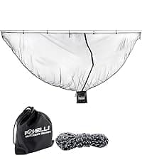 Foxelli XL Hammock Straps - Extra Long 20FT Heavy Duty No-Stretch Suspension System, 40+2 Loops, 2000 LBS Capacity, for Indoor/Outdoor Use – Set of 2 Straps & Carry Bag