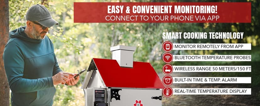 The Sausage Maker - 30 lb. Digital Smoker for Making Sausage, Ham, Fish and Brisket (Eagle with Flag)