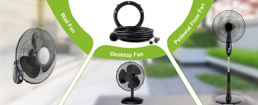 Fan Misting Kit. Fan Misters for Cooling Outdoor, Integrated Mister Ring for Outside with Water Valve, Misters for Outdoor Fan. Fit for Any Outdoor Fan. Durable, Seamless Fan Mister not Easy to Leak.…