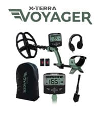 MINELAB X-Terra Voyager Metal Detector for Adults, All Terrain, Waterproof,Target ID, 4 Modes, Kit with Headphones & Digger