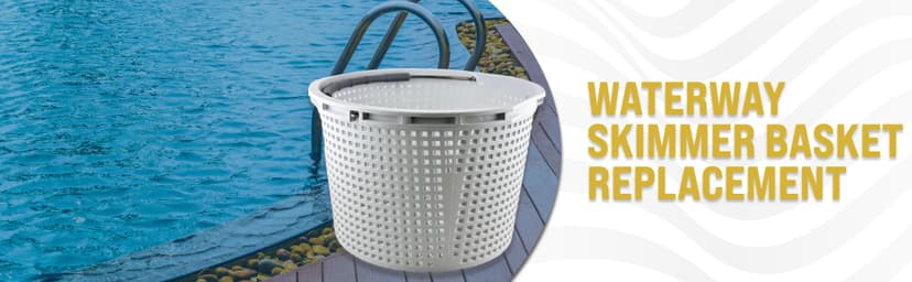 Swimables Pool Skimmer Basket Compatible with Waterway Skimmer Basket 542-3240 for Renegade Skimmers Pool Basket | Built-in Brass Weight | 316 Stainless Steel Handle & Convenient Rubber Grip