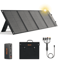 BALDR Solar Panels 200W Monocrystalline Portable Folding Solar Charger for Solar Generators and Portable Power Stations,Solar Panel Kit for Camping, Off Grid Living