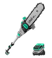 Litheli Cordless Pole Saw, 40V 2.5Ah Battery Pole Saws for Tree Trimming, 10-Inch Pole Saw Battery Powered 16ft/s Cutting Speed Auto Oiling Multi-Angle Electric Pole Chainsaw(Battery&Charger Included)