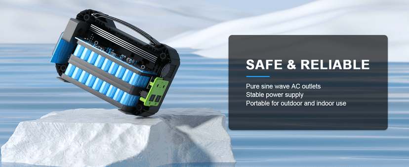 Portable Power Station 300W (Peak 600W), YKPOWER 296Wh Backup Lithium Battery Solar Generator with 110V AC Output, 60W USB-C PD Output, LED Light, Power Station for Outdoor Camping Travel RV CPAP Home