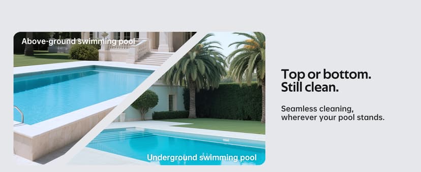 Pool Cleaner K60, 6H Runtime Cordless Robotic Pool Vacuum, Touch Screen, Smart Navigation, Cleans Floor, Walls, Waterline, Ideal for Above & In-Ground Pools, Self-Parking