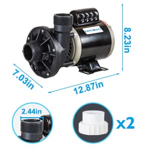 SPA Circulation Pump, Single Speed Hot Tub Circulating SPA Pump for Replacement OEM Mode, 0.25HP (115V or 230V), 1.5"Port (Model: 48WTC0153C-I)