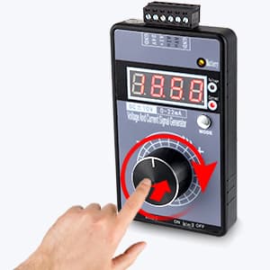 Koolertron 0/4-20mA DC 0-10V Signal Generator,2-IN-1Portable Mini Function Generator Built-in 1000mAh Rechargeable Battery,Analog Generator with 4-Digit LCD Display,Accuracy 0.01,for PLC/Panel Testing