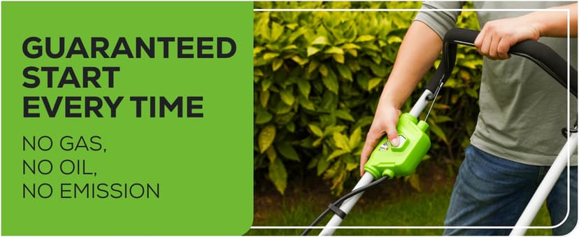 Greenworks 40V 17" Cordless (Push) Lawn Mower (75+ Compatible Tools), 4.0Ah Battery and Charger Included