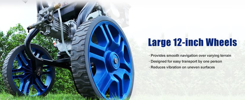 TOOLCY Gas Pressure Washer 3200 PSI & 2.6 GPM, High Performance Engine, Includes Swivel Spray Gun and Wand, 35FT Power Washer Hose, 5 Nozzle Tips, Onboard Soap Tank, for Cars/Driveways/Homes