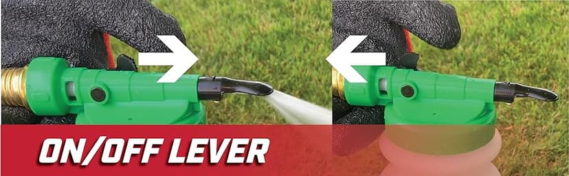 Chapin G390 Hose End Sprayer For Water Soluble Materials, 20 Gallon, 32 Ounce Tank, Finger Control and Backflow Prevention, For Spraying Lawns, Weeds, Insects, Fertilizers, Translucent White