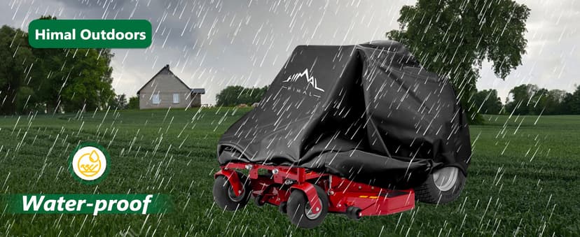 Himal Outdoors Zero-Turn Mower Protector, Heavy Duty 600D Polyester Oxford, UV Protection Universal Fit with Drawstring & Cover Storage Bag, Tractor Cover Up to 60" Decks