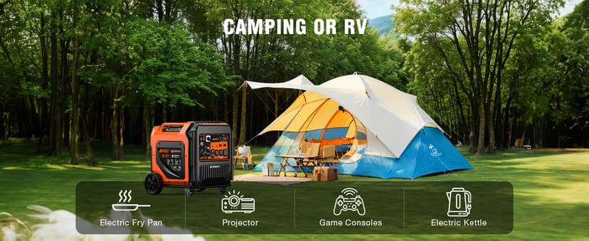 AIVOLT 11250 Wattages Dual Fuel Portable Inverter Generator Super Quiet Gas Propane Powered Remote/Electric Start Outdoor Generator ATS Ready for Home Back Up Food Truck, 50 State Approved