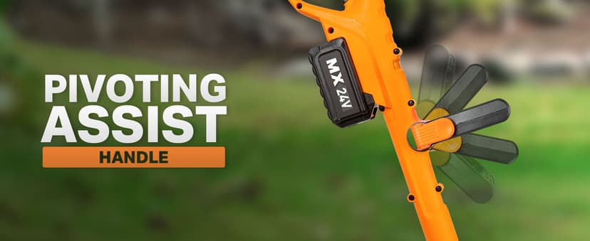 LawnMaster 20VMWGT 24V Max 13-inch Lawn Mower and Grass Trimmer 10-inch Combo with 2x4.0Ah Batteries and Charger