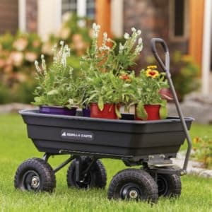 Gorilla Carts Utility Cart with Steel Frame, 600 Pound Capacity, and 10 Inch Tires