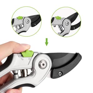 WORKPRO Garden Anvil Pruning Shears, 8" Garden Pruning Scissors Heavy Duty with Ergonomically Design Handle, Labor-Saving Garden Clippers Hand Tools for Thick Dry branches and Dead Plants