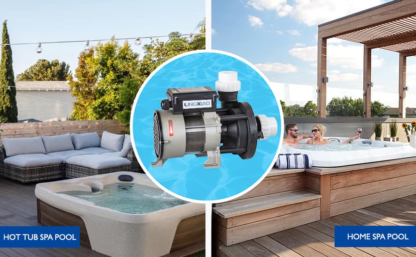 Hot Tub Bath Pump; LX Pump Motor, 110V, 9Amps, 1.5" Port, 116GPM Flow Rate (Model: WBC150)