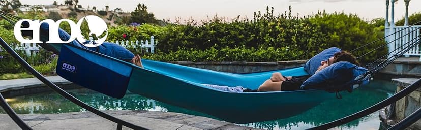 ENO SuperNest SL Hammock - 1 to 2 Person Backyard Hammock - Outdoor Patio Furniture for Backyard, Lawn, or Balcony - Coastal Blue