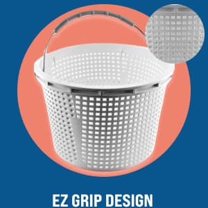 Swimables Pool Skimmer Basket for Inground Pool Compatible with Pentair U-3 Skimmer Basket and Hayward SP1070 Pool Basket | Built-in Brass Weight | 316 Stainless Steel Handle & Convenient Rubber Grip