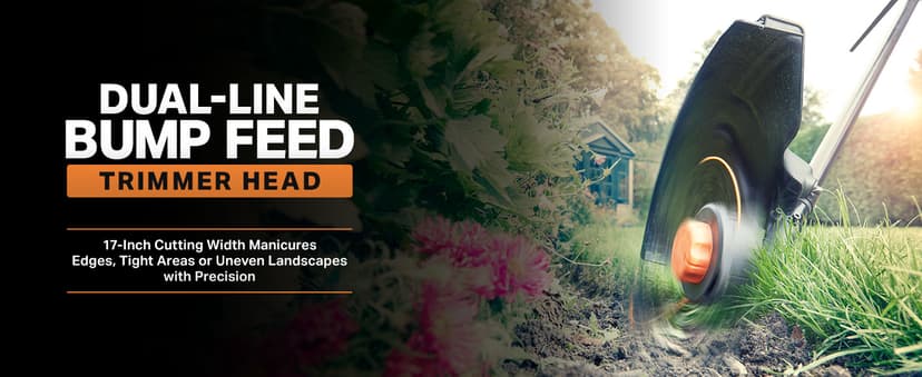 LawnMaster NPTGSP2617A No-Pull Gas Grass Trimmer with Electric Start 26cc 2 Cycle 17-Inch