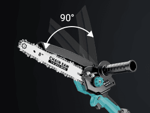 Mini Chainsaw Cordless, 8 inch & 6 inch Electric Chain Saw with 2 Pack Rechargeable Batteries, Battery Powered Handheld Saw for Trees Trimming Wood Cutting, Perfect Gardening Tools for Men Dad Husband