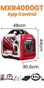 MaXpeedingrods 3500 Watt Portable Inverter Generator Gas Powered, EPA Compliant, Compact and Lightweight for Home Backup Power, Outdoor Camping, RV and Trailer