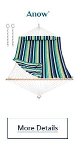 ANOW Double Hammock Pad and Pillow Set, 2 Person Polyester Hammock Pad, Light Brown