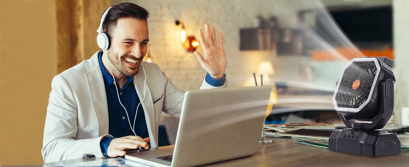 AVV 20000mAh High Speed Portable Camping Rechargeable Fan with Remote Control, Battery Powered with Auto Oscillating with Camping Essentials Accessories for Outdoor, Beach, Patio, Tent, Black