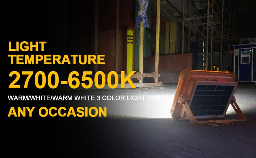 Portable LED Work Solar Light 100W 16500mAh 10000 LM with Stepless Brightness Job Site Battery Rechargeable LED Floor Light for Emergency Worklight for Hurricane Father's Day Gift