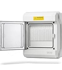 QILIPSU Waterproof Junction Box IP67 Outdoor Plastic Electrical Project Enclosure Weatherproof with Mounting Plate, Wall Brackets, Hinged Grey Cover 11.2"x7.7"x5.1"