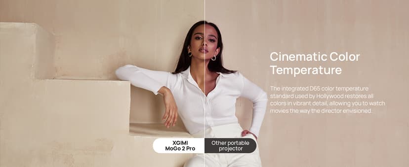 XGIMI MoGo 2 Pro 1080P Portable Projector, Mini Projector with WiFi and Bluetooth, Android TV 11.0, 400 ISO Lumens, 2X8W Speakers, Supports 4K, Auto Focus, Object Avoidance, and Screen Adaption