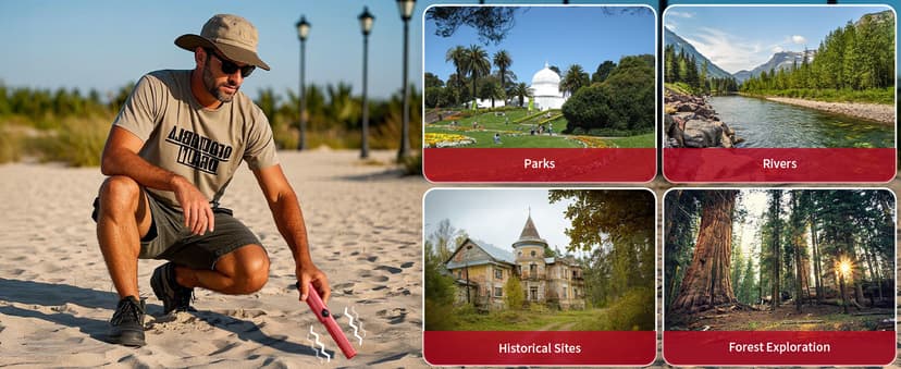 Rechargeable Metal Detector Pinpointer for Adults & Kids, 360° Waterproof Detection Handheld Pin Pointer Wand, Quick One Button Adjustment 3 Sensitivity Levels 6 Modes for Treasure Hunting