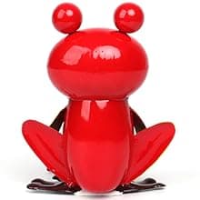 Metal Garden Decor Yard Art for Outside Set of 2 Cute Big Frogs Lawn Patio Ornaments Backyard Decorations Garden Gifts for Mom - (Yellow,Green)