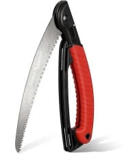 FLORA GUARD 7.7-Inch Folding Hand Saw, Pruning Saw with Trible-Cut Razor Teeth for Wood Cutting, Tree Trimming, Professional Camping Gardening Tools